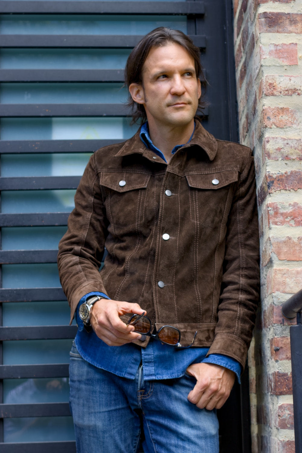 MARTIN Leather Jacket Cocoa Brown  - Suede - Trucker