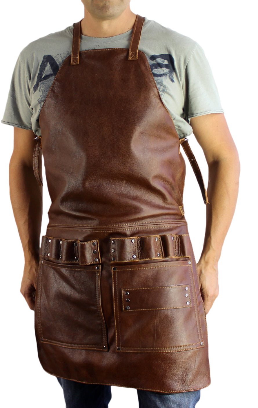 2S Leather Apron Genuine Leather Mahogany  - Baristas BBQ Kitchen Restaurants - PDCollection Leatherwear - Online Shop