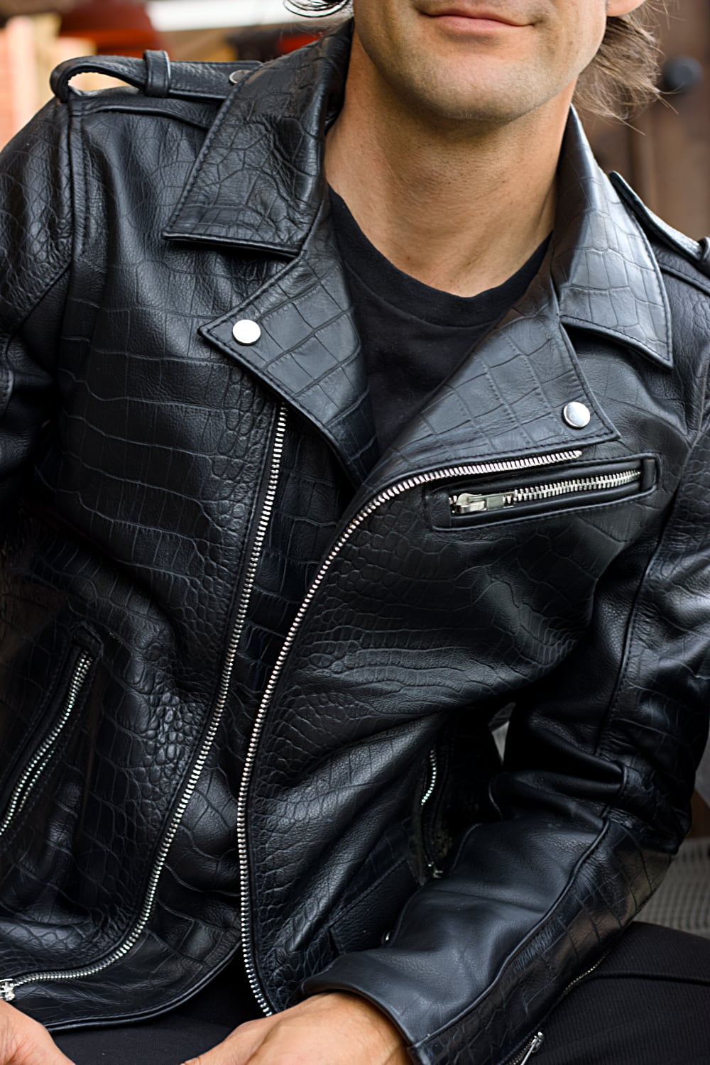 Music Punk Rock Mens Leather Jacket