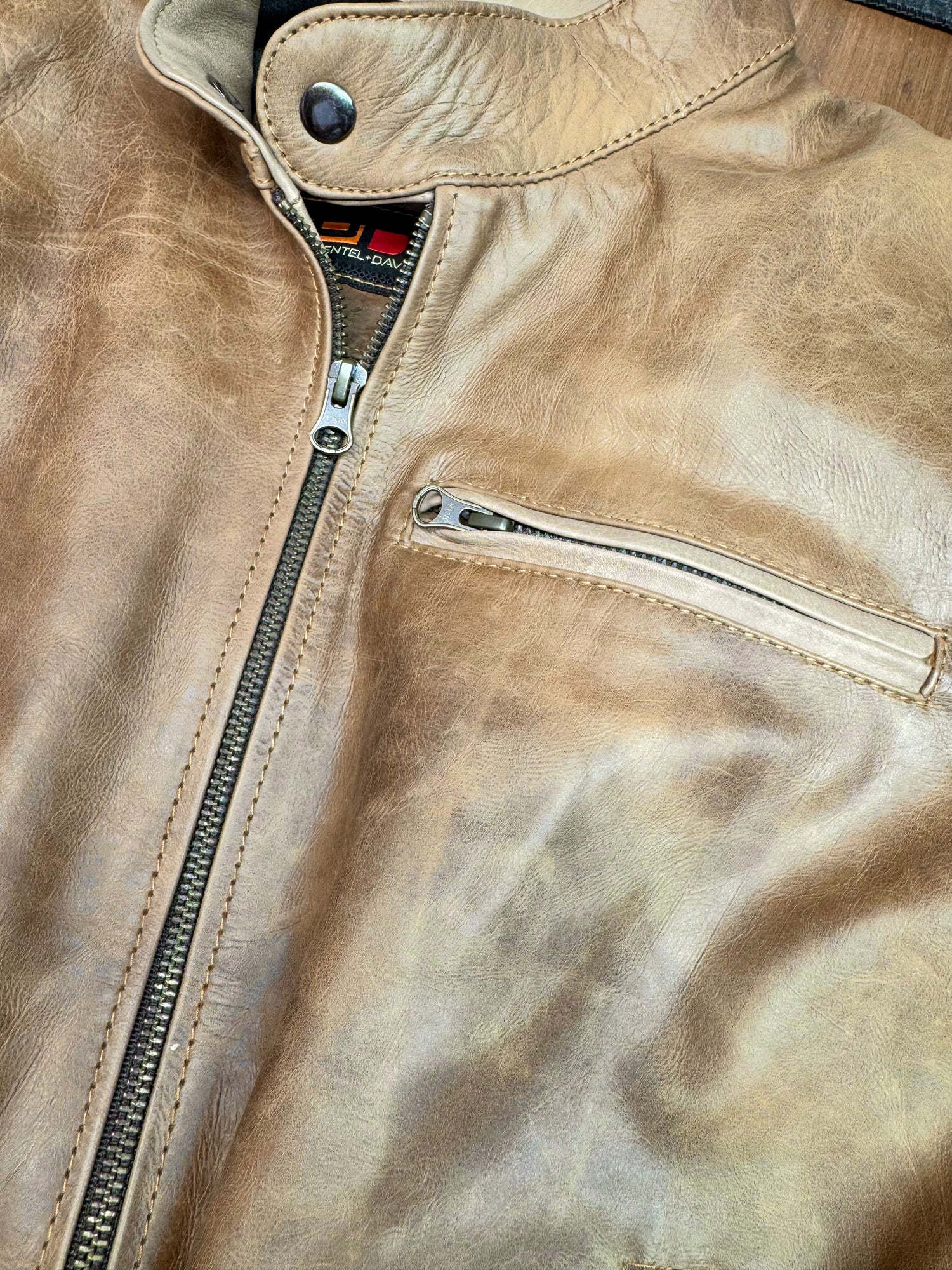 R79 Leather Jacket Aged & Waxed Vintage Fit - Motorcycle Cafe Racer