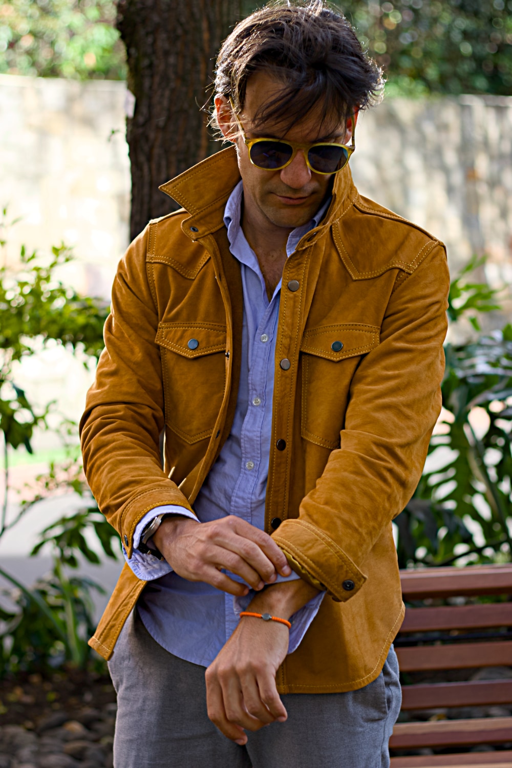HERITAGE TERRA Suede Shirt in a Tierra Brown Color - Mens