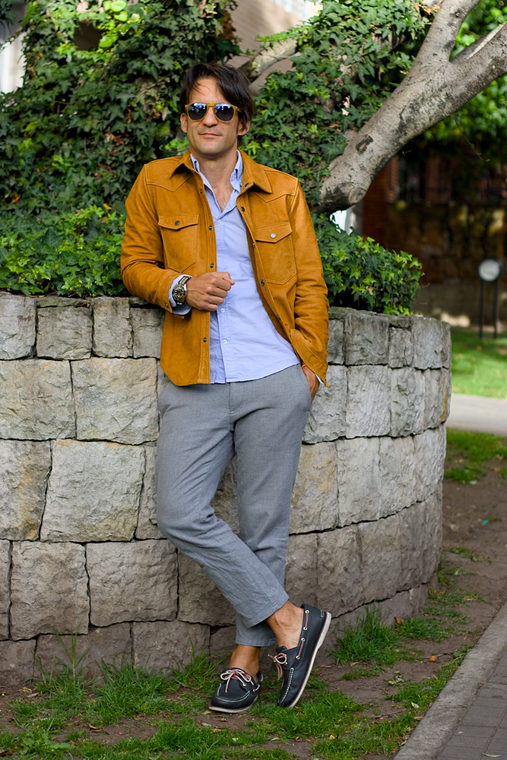 HERITAGE TERRA Suede Shirt in a Tierra Brown Color - Mens