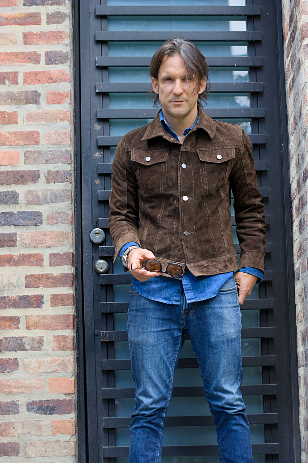 MARTIN Leather Jacket Cocoa Brown  - Suede - Trucker