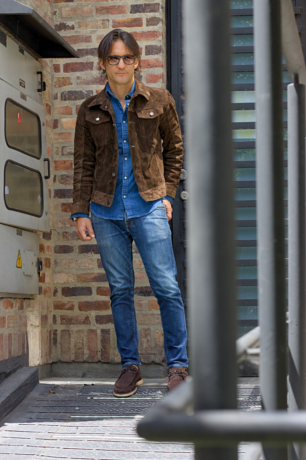 MARTIN Leather Jacket Cocoa Brown  - Suede - Trucker