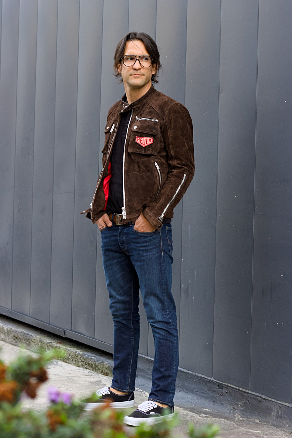 MI6 Suede Jacket Cargo Pockets - Mens in Brown - Heuer Edition