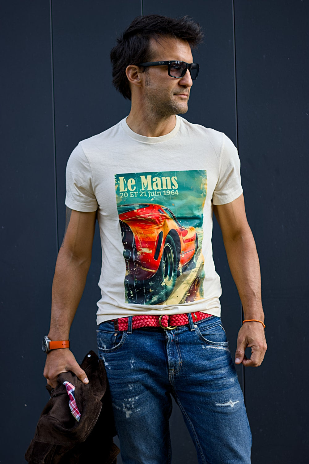 Le Mans 1964 Vintage Graphic Tee – Bone white- Limited