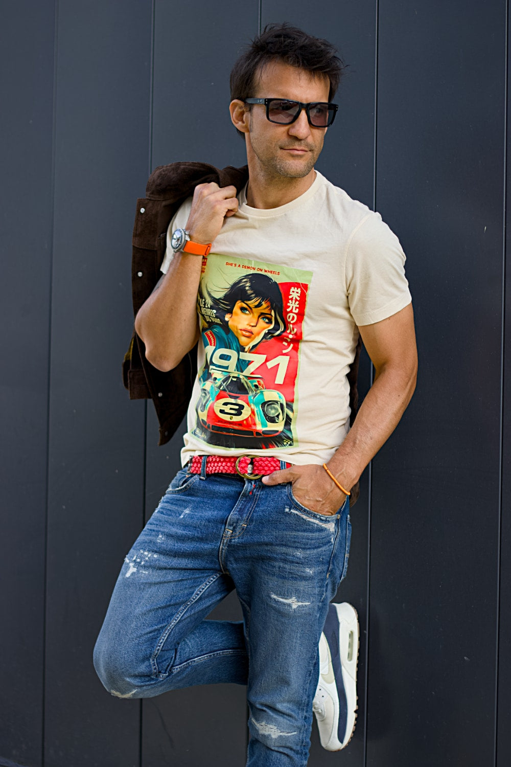 Le Mans 1964 Vintage Graphic Tee – Bone white- Limited