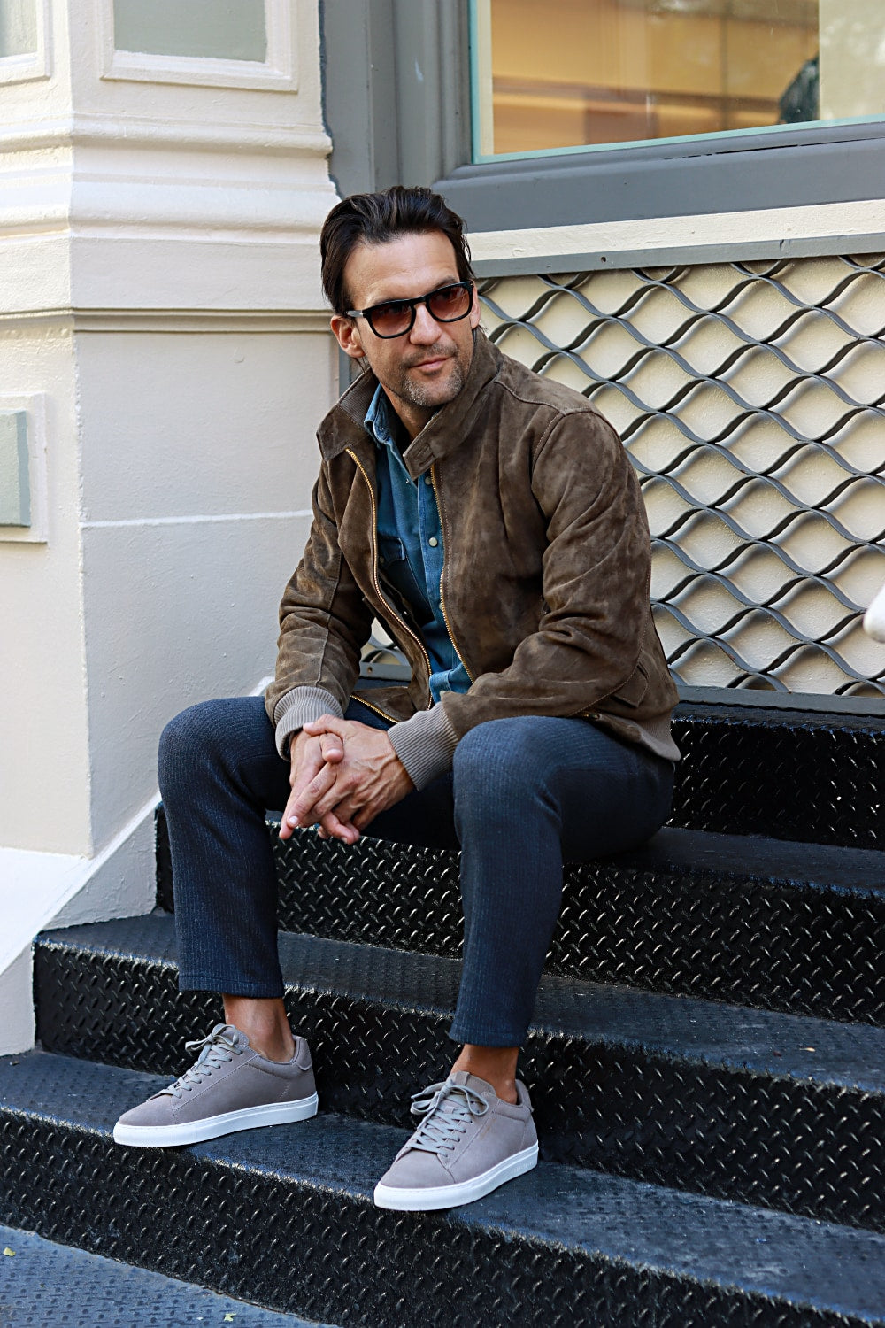 TURIN HR Jacket - Heritage Suede Jacket in Taupee - Mens