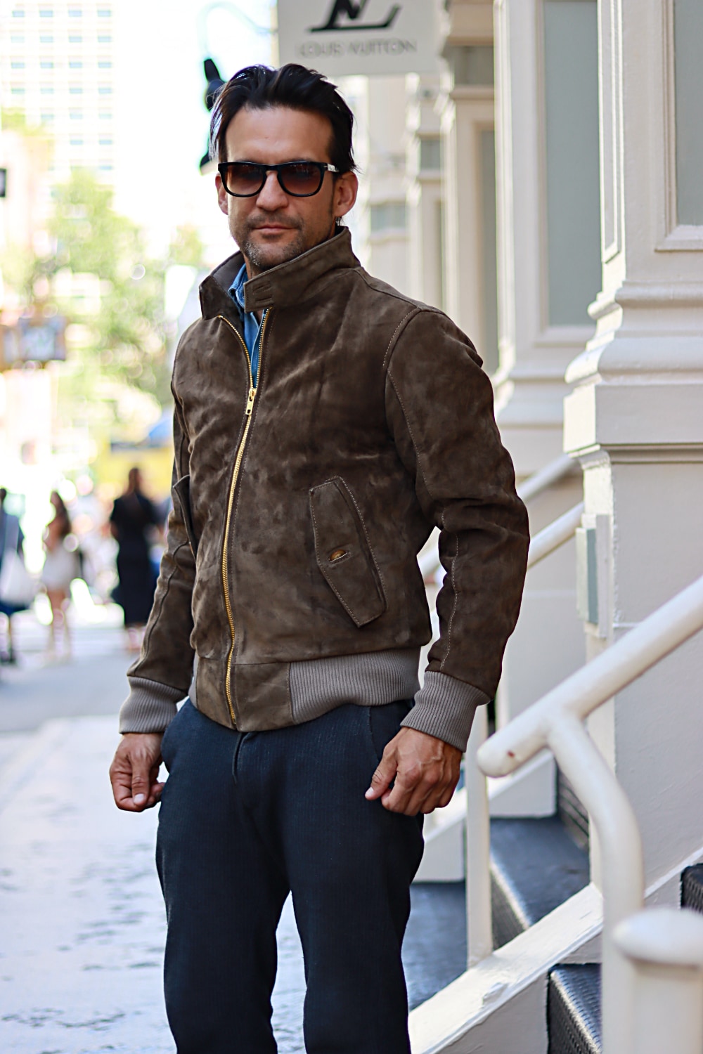 TURIN HR Jacket - Heritage Suede Jacket in Taupee - Mens