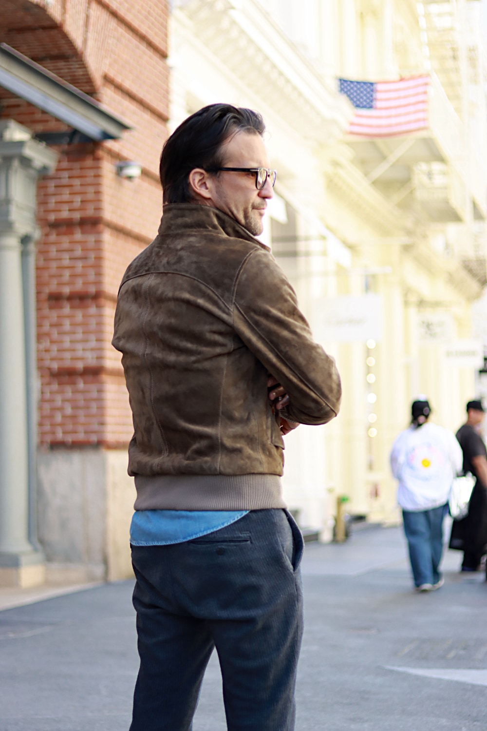 TURIN HR Jacket - Heritage Suede Jacket in Taupee - Mens