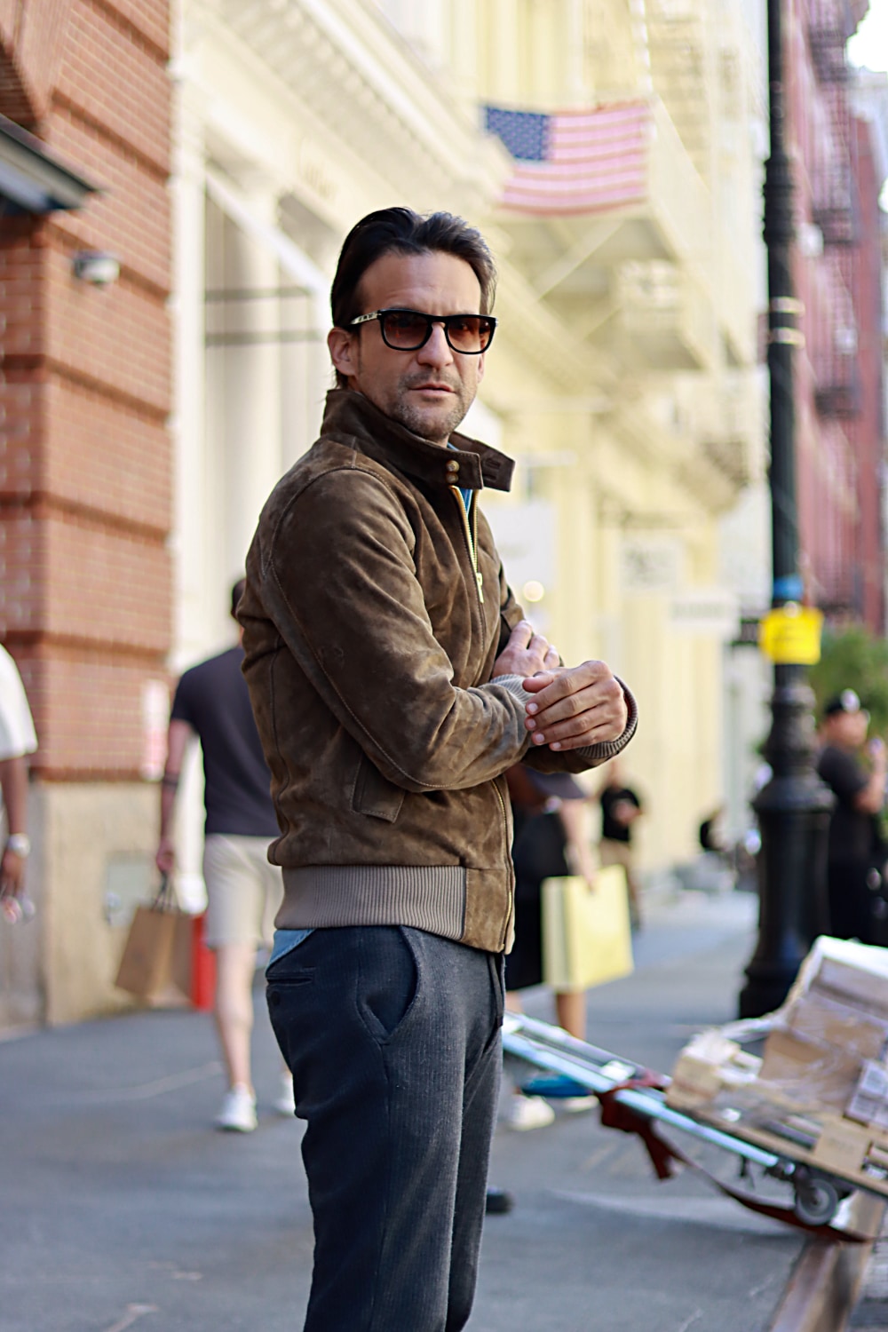 TURIN HR Jacket - Heritage Suede Jacket in Taupee - Mens