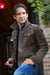 MARTIN Leather Jacket Gray  - Nubuck Suede -