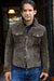 MARTIN Leather Jacket Gray  - Nubuck Suede -