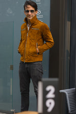 LONDON AIR Jacket in Suede - Amber