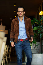 TURIN HR Jacket - Heritage Suede Jacket with Scottish Tartan Lining