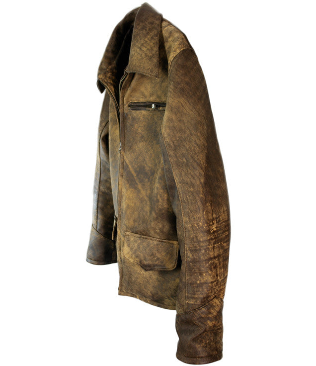 1942 Leather Jacket Full Distressed Brown - Low Hip– PDCollection ...