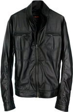 DURSS Leather Jacket in Black - Lightweight Calfskin - PDCollection Leatherwear - Online Shop