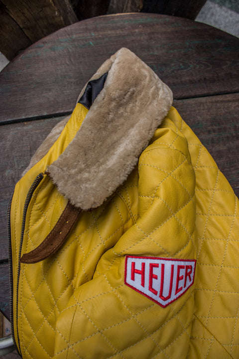 EVEREAST Leather Jacket Shearling Collar Quilted, #HEUER Ed. - PDCollection Leatherwear - Online Shop