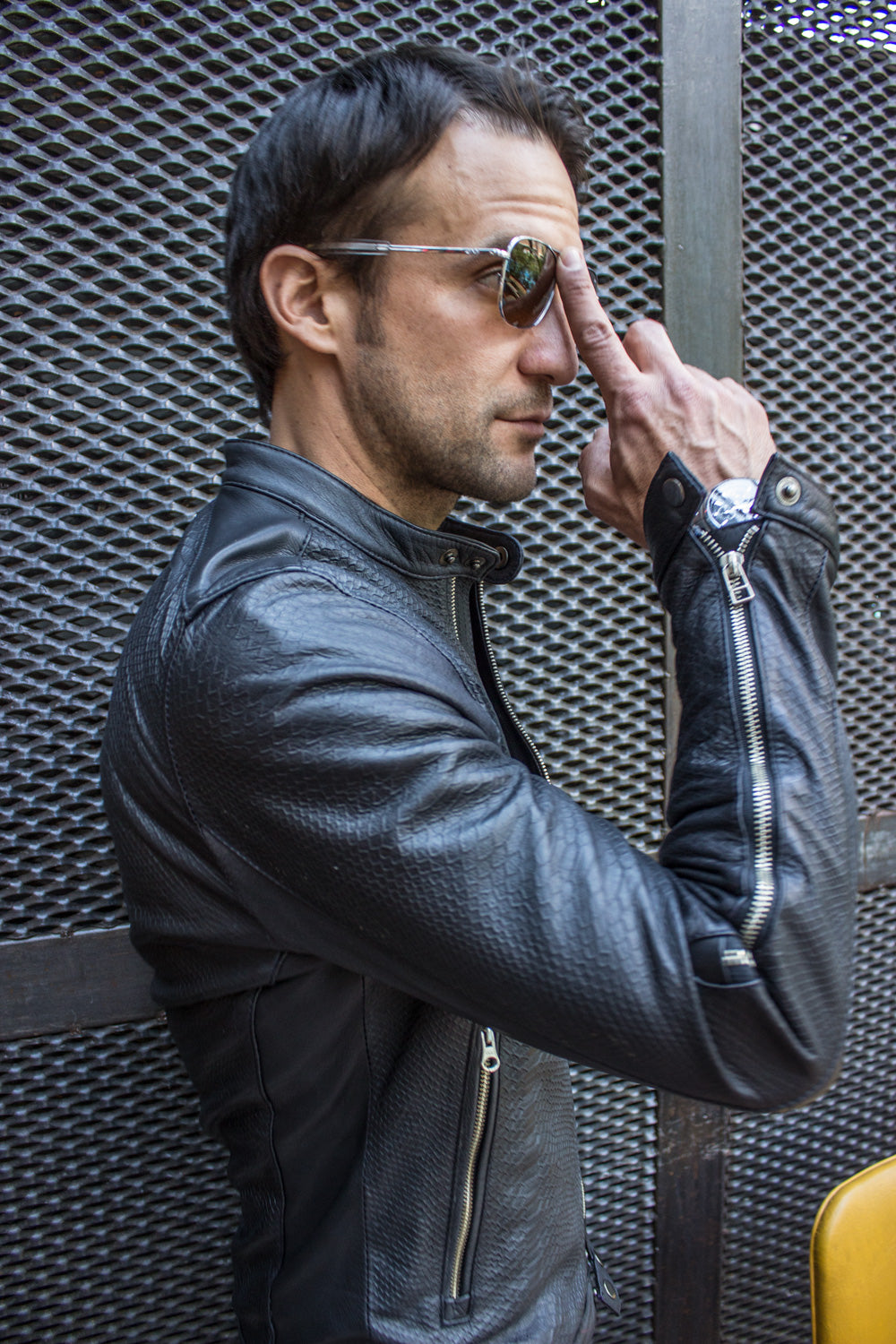 PITON Leather Jacket Black Embossed Snake Limited - - PDCollection Leatherwear - Online Shop