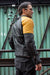 LUCKY LUKE Futuristic Leather Jacket in Black & Yellow Quilted - PDCollection Leatherwear - Online Shop