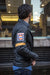 REBEL CAFE Leather Jacket BLACK Quilted GOLD stripes & Gulf Ed. - PDCollection Leatherwear - Online Shop