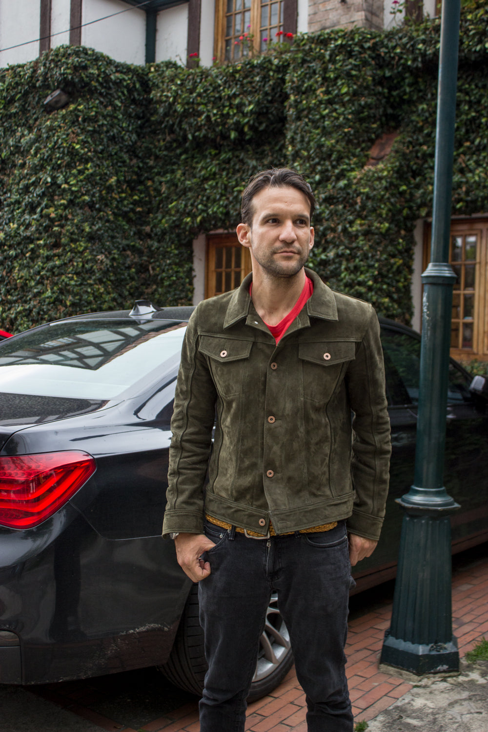 MARTIN Leather Jacket Green  - Nubuck Suede - - PDCollection Leatherwear - Online Shop