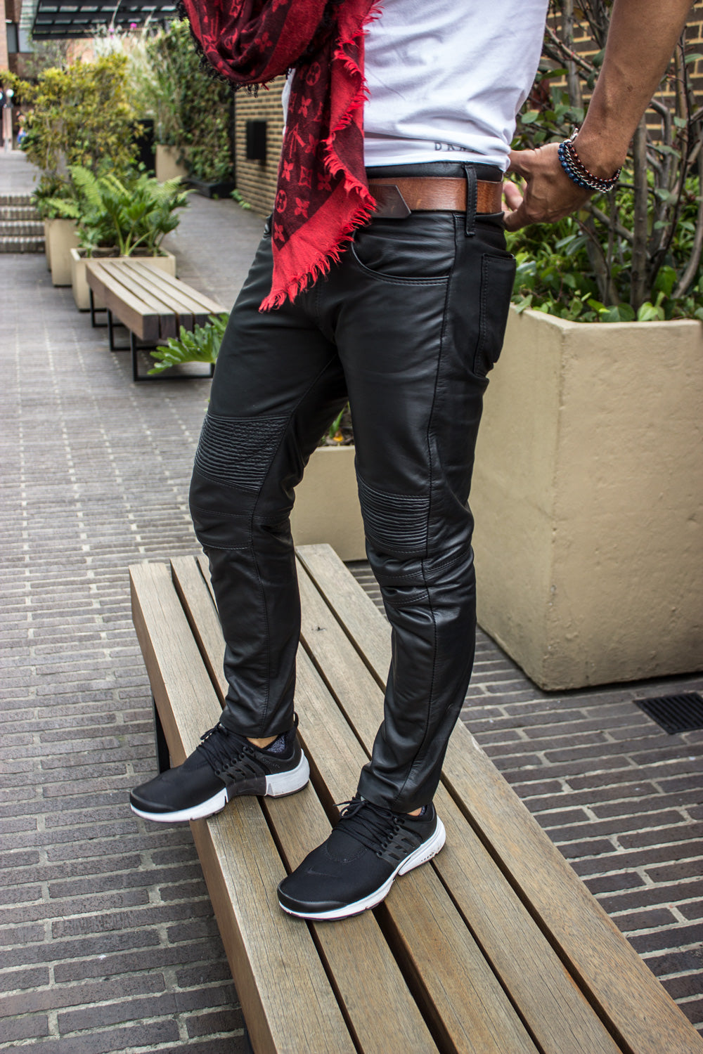 ROCK Leather Pants Trousers in Luxury soft leather - Black