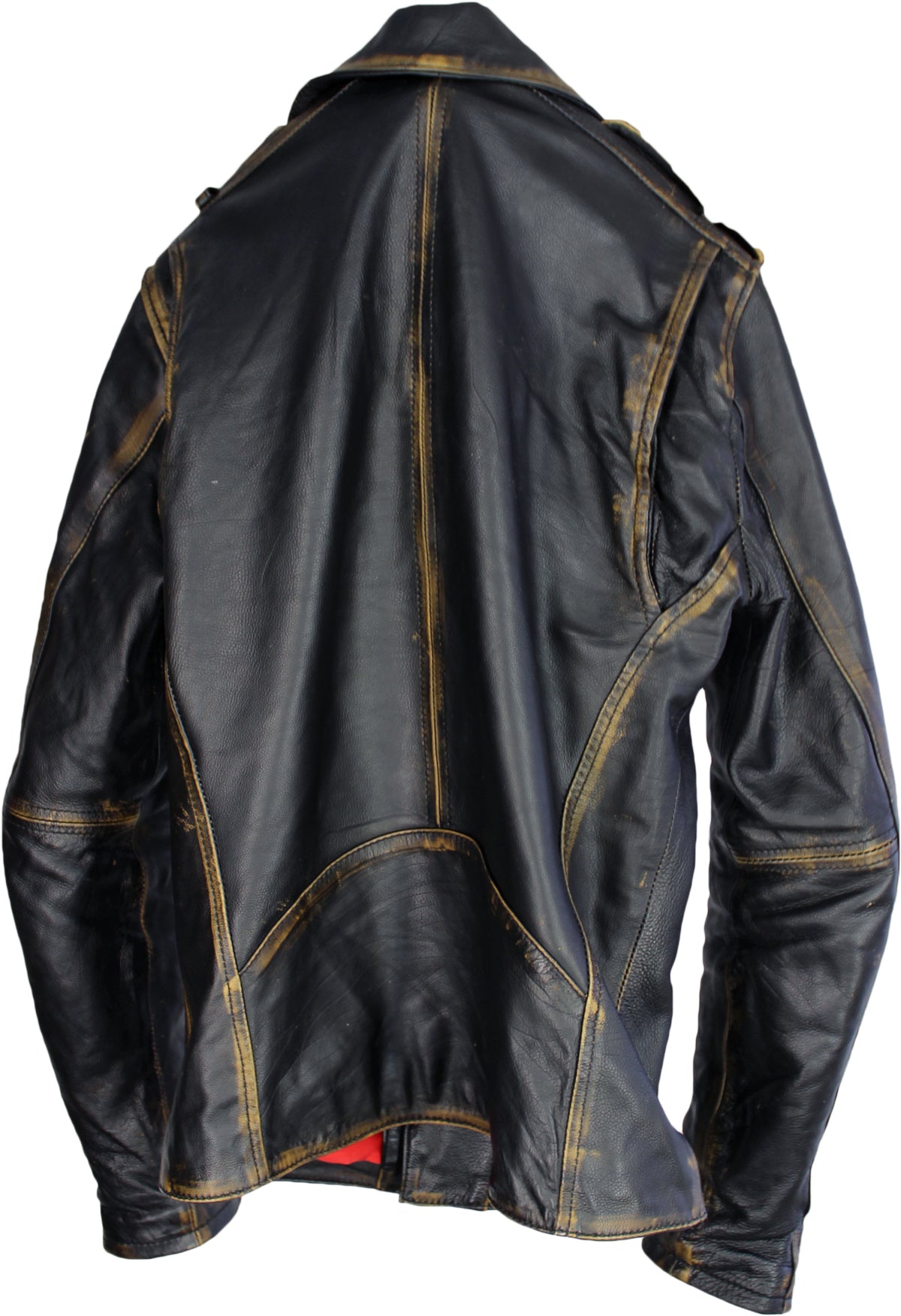 Rebel Vintage Leather Jacket Aged Napa Leather Distressed Black - PDCollection Leatherwear - Online Shop