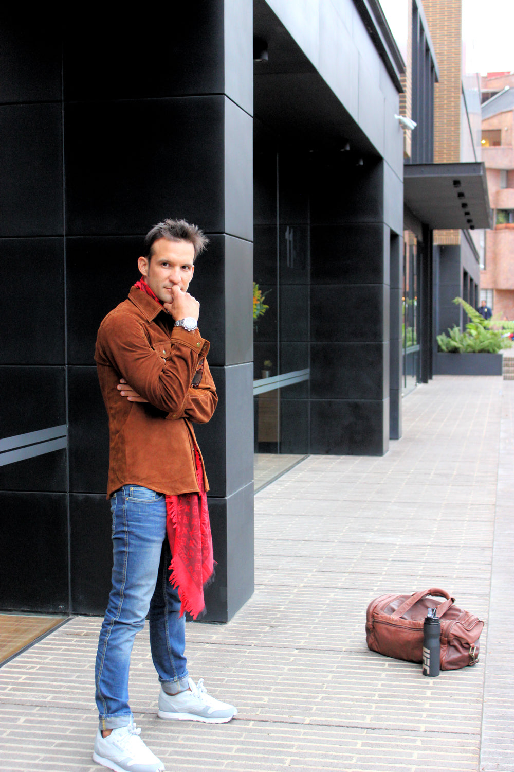 AUTHENTIC Suede Shirt in a Terra Brown Color - Mens - PDCollection Leatherwear - Online Shop