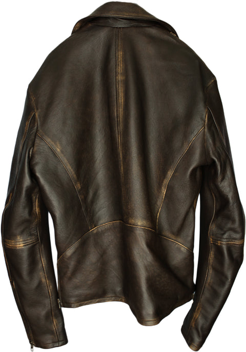 Rebel DK Leather Jacket Cafe Racer Distressed Brown - PDCollection Leatherwear - Online Shop
