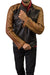 CARRERA Leather Jacket Cafe Racer Stripes Motosport  - Brown - PDCollection Leatherwear - Online Shop