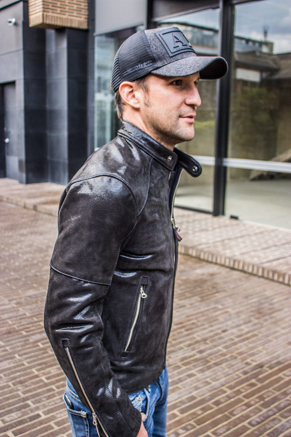 R79 VEGAS Leather Jacket Shine Black  - Music - PDCollection Leatherwear - Online Shop