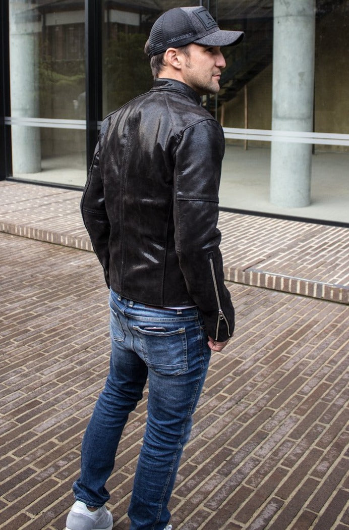 R79 VEGAS Leather Jacket Shine Black  - Music - PDCollection Leatherwear - Online Shop