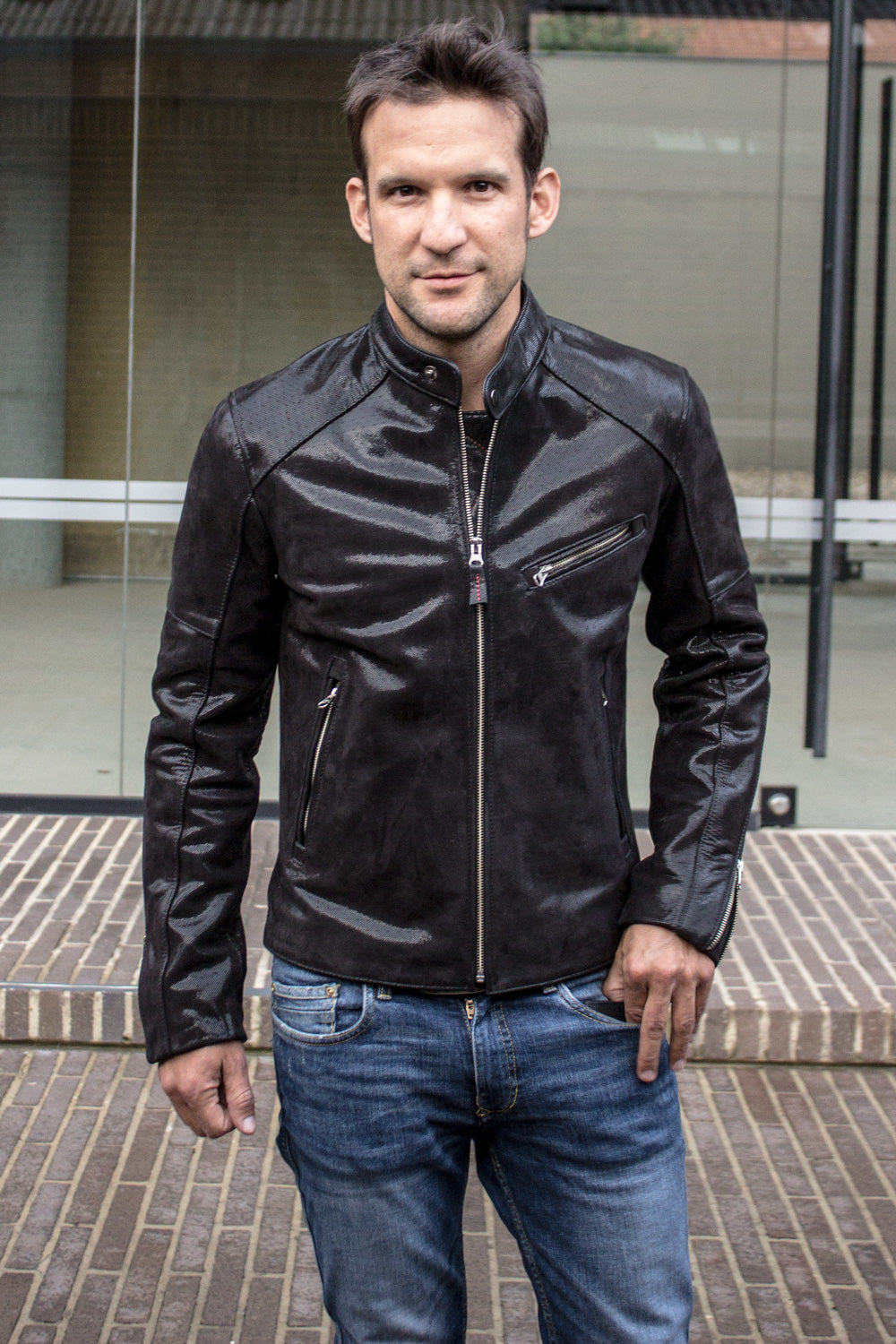 R79 VEGAS Leather Jacket Shine Black  - Music - PDCollection Leatherwear - Online Shop