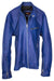 MOTOP Leather Jacket  - Blue Perforated -