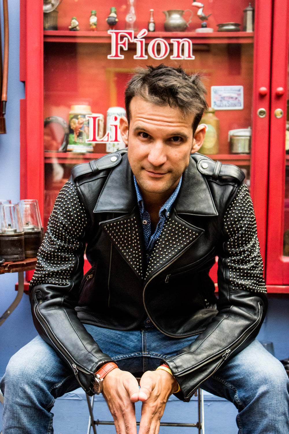 RK70 Leather Jacket Mate Black  - Studs - PDCollection Leatherwear - Online Shop