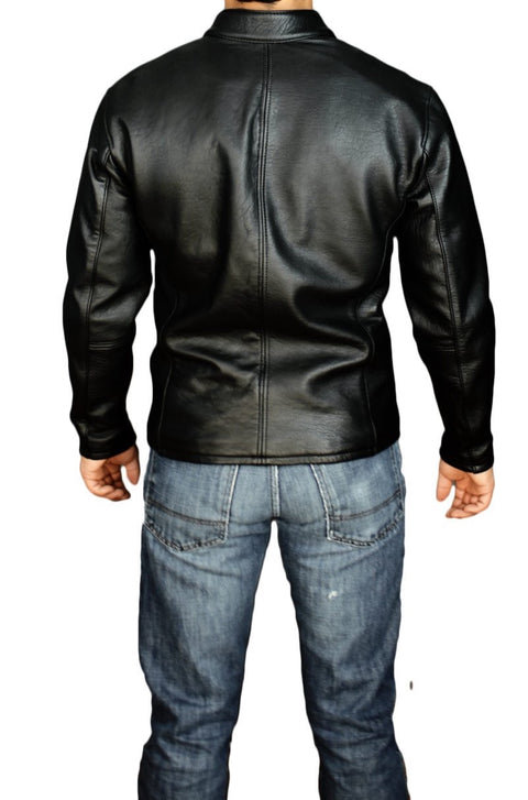 R79 Leather Jacket Motorcycle Solid Black - PDCollection Leatherwear - Online Shop