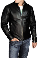 R79 Leather Jacket Motorcycle Solid Black - PDCollection Leatherwear - Online Shop