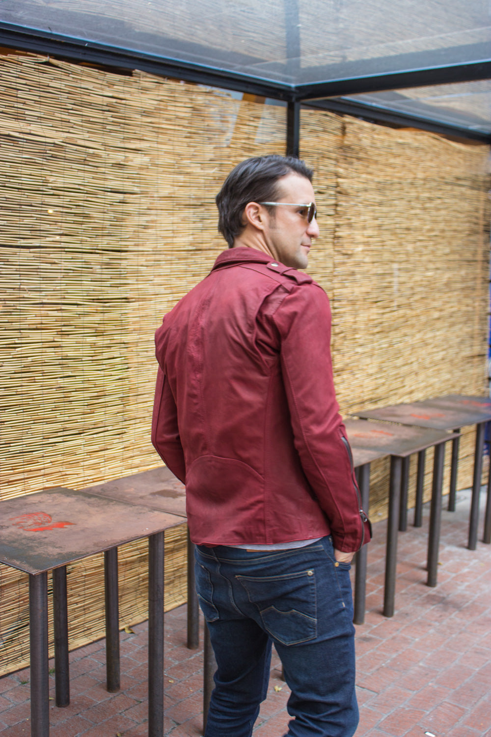 MELBOURNE LT Lightweight Leather Jacket - Special Edition - Burgundy -