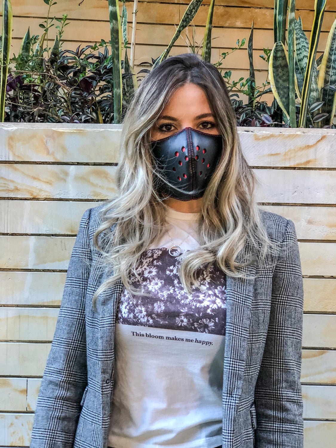 Leather Mask luxury Black & Red - Men & Women