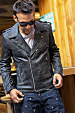 Rebel II Leather Jacket in Vintage Distressed Gray