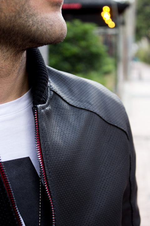 COSMO Leather Jacket Bomber lightweight - Perforated - - PDCollection Leatherwear - Online Shop
