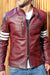 MUSTANG EX Leather Jacket - Special Edition - Mahogany - Stripes - PDCollection Leatherwear - Online Shop
