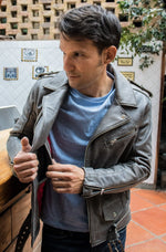 MELBOURNE BK Leather Jacket - Special Edition - Stone Gray -