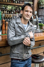 MELBOURNE BK Leather Jacket - Special Edition - Stone Gray -