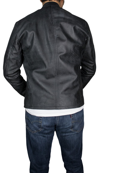 R79 2P Leather Jacket Distressed Black - PDCollection Leatherwear - Online Shop