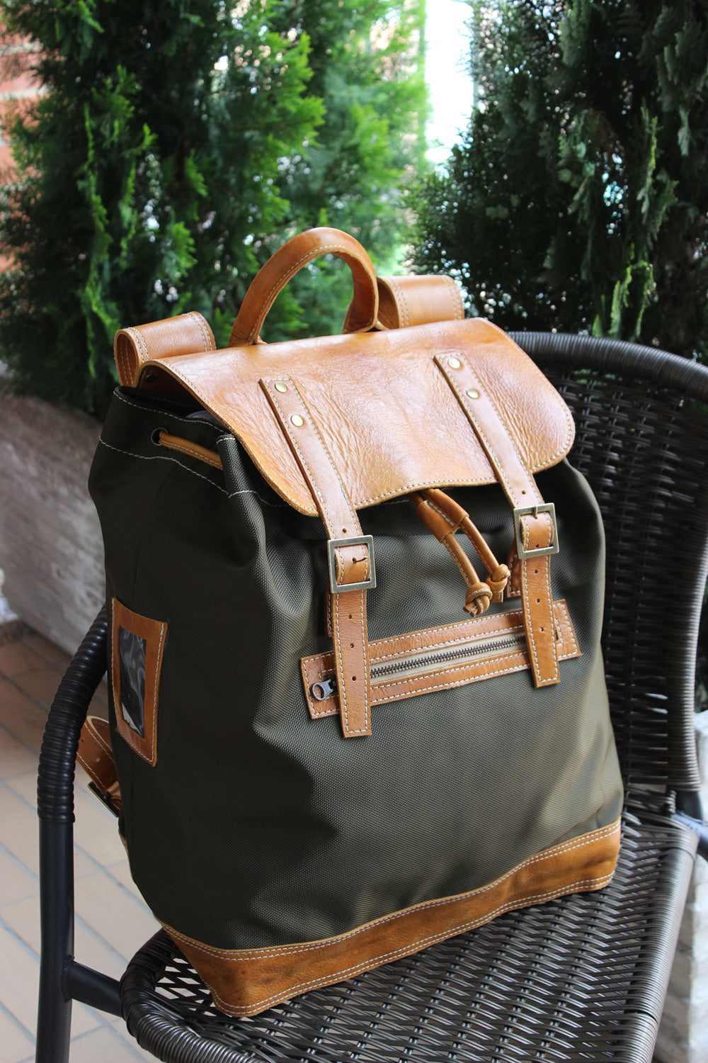 AVENTURA Backpack - Leather and Canvas - PDCollection Leatherwear - Online Shop