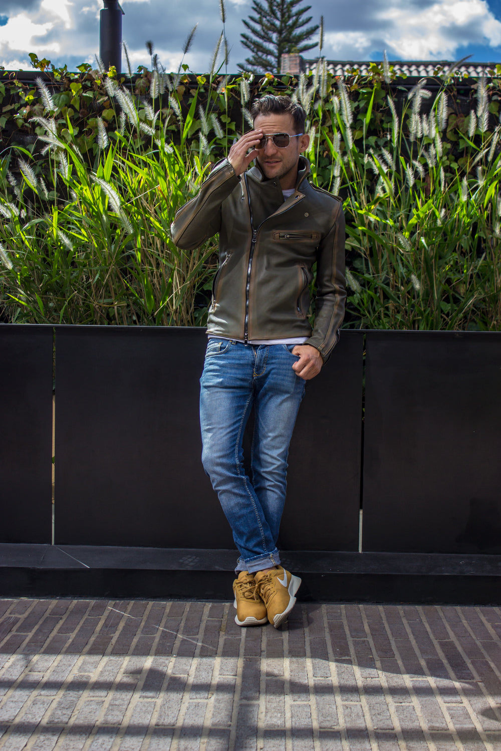 ZEALAND Leather Jacket - S. Edition - Washed Military Green - PDCollection Leatherwear - Online Shop