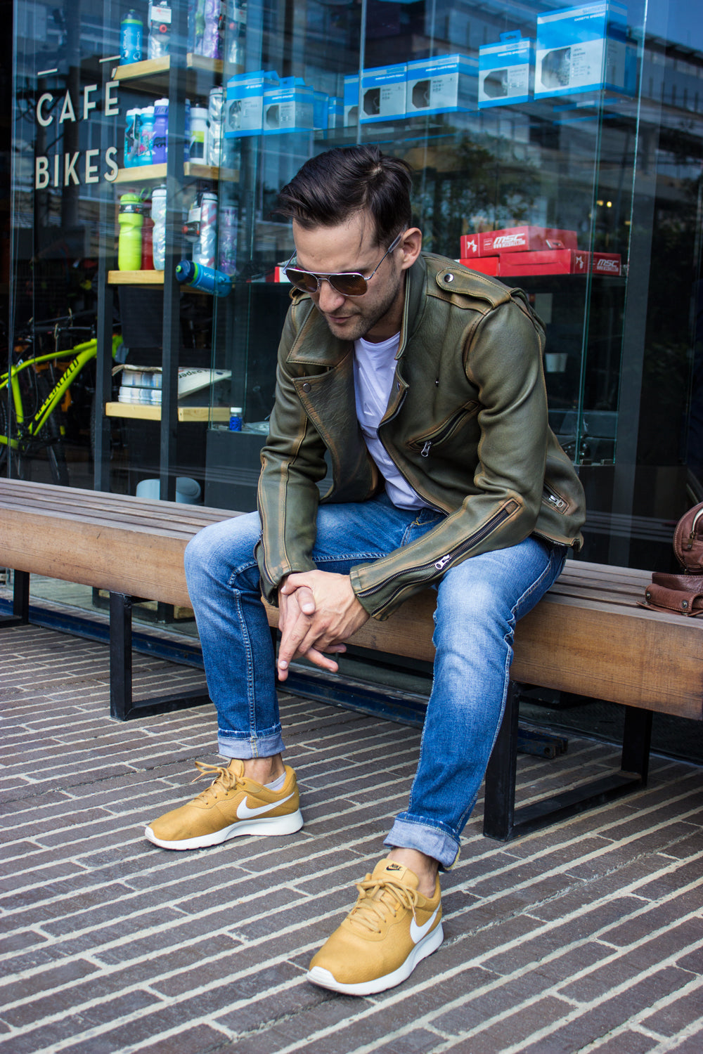 ZEALAND Leather Jacket - S. Edition - Washed Military Green - PDCollection Leatherwear - Online Shop
