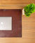 Leather Desk Pad in Mahogany color. Hand Burnished. Full grain
